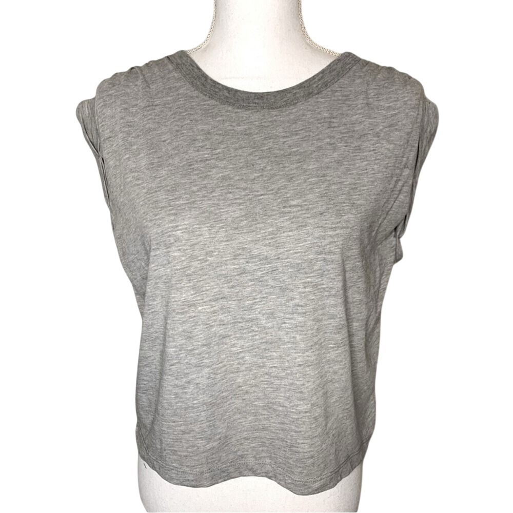 Chaser Cap Sleeve TShirt Heathered Gray Women Size Small